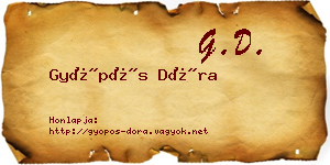 Gyöpös Dóra névjegykártya