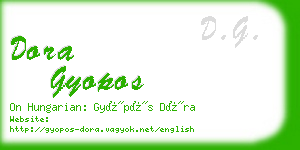 dora gyopos business card